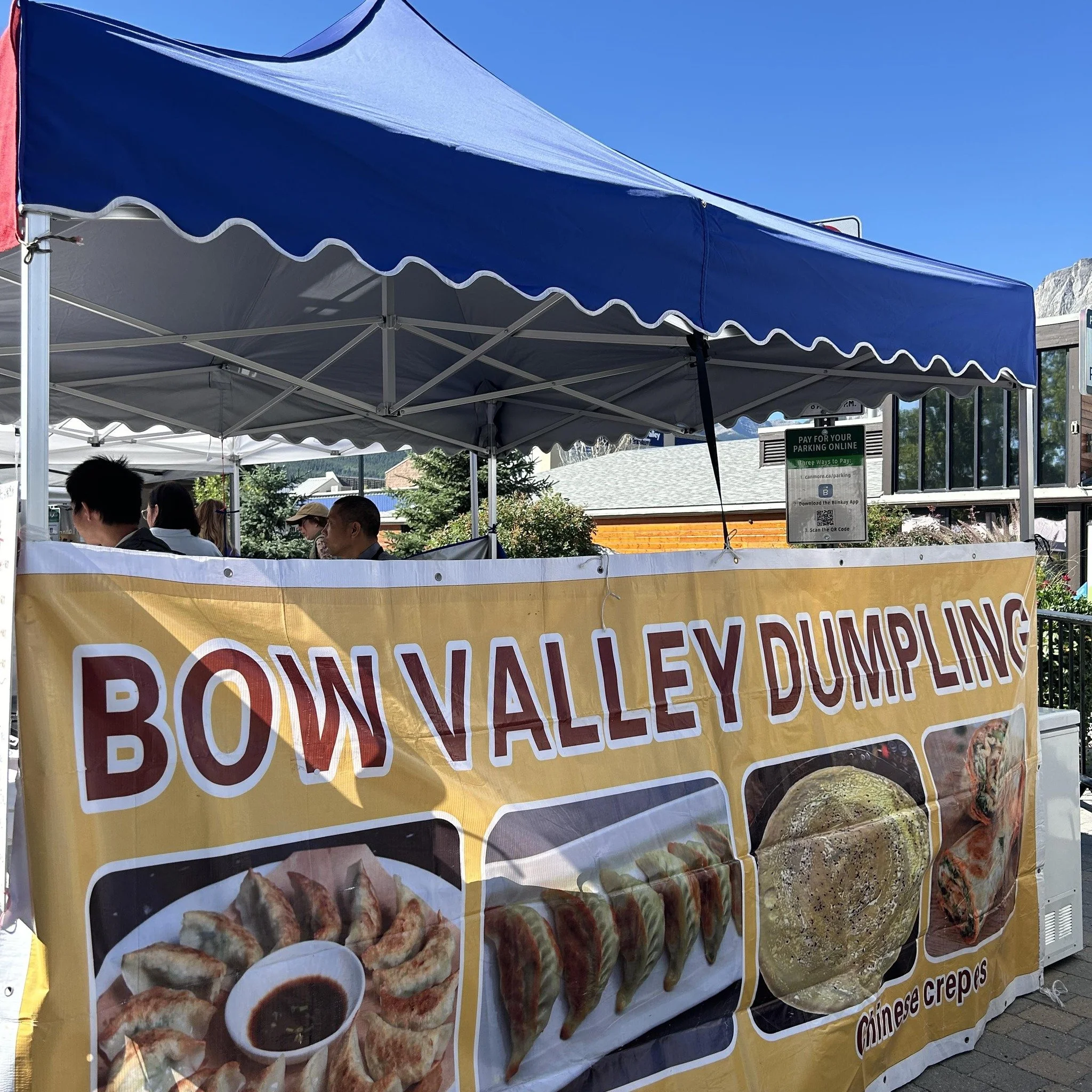 Dumpling food vendor tent
