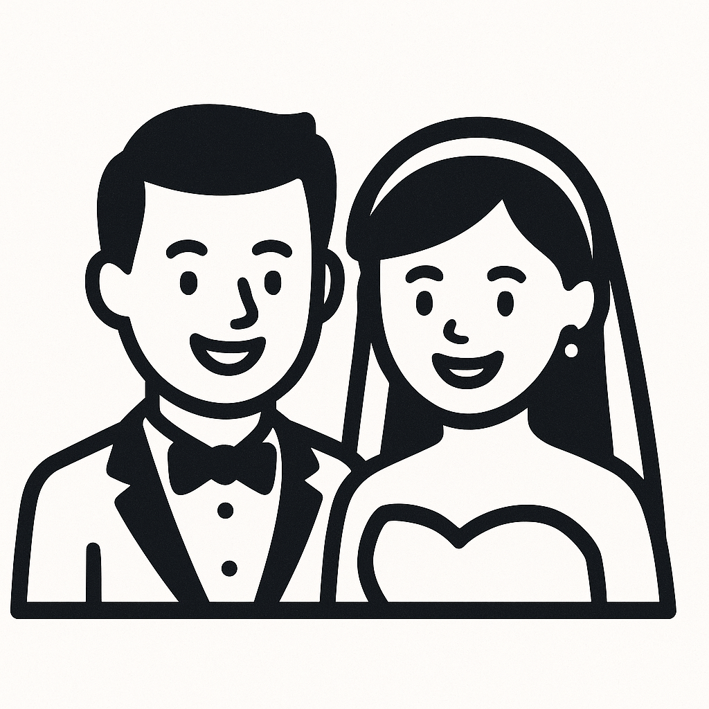 An image of two newly weds.