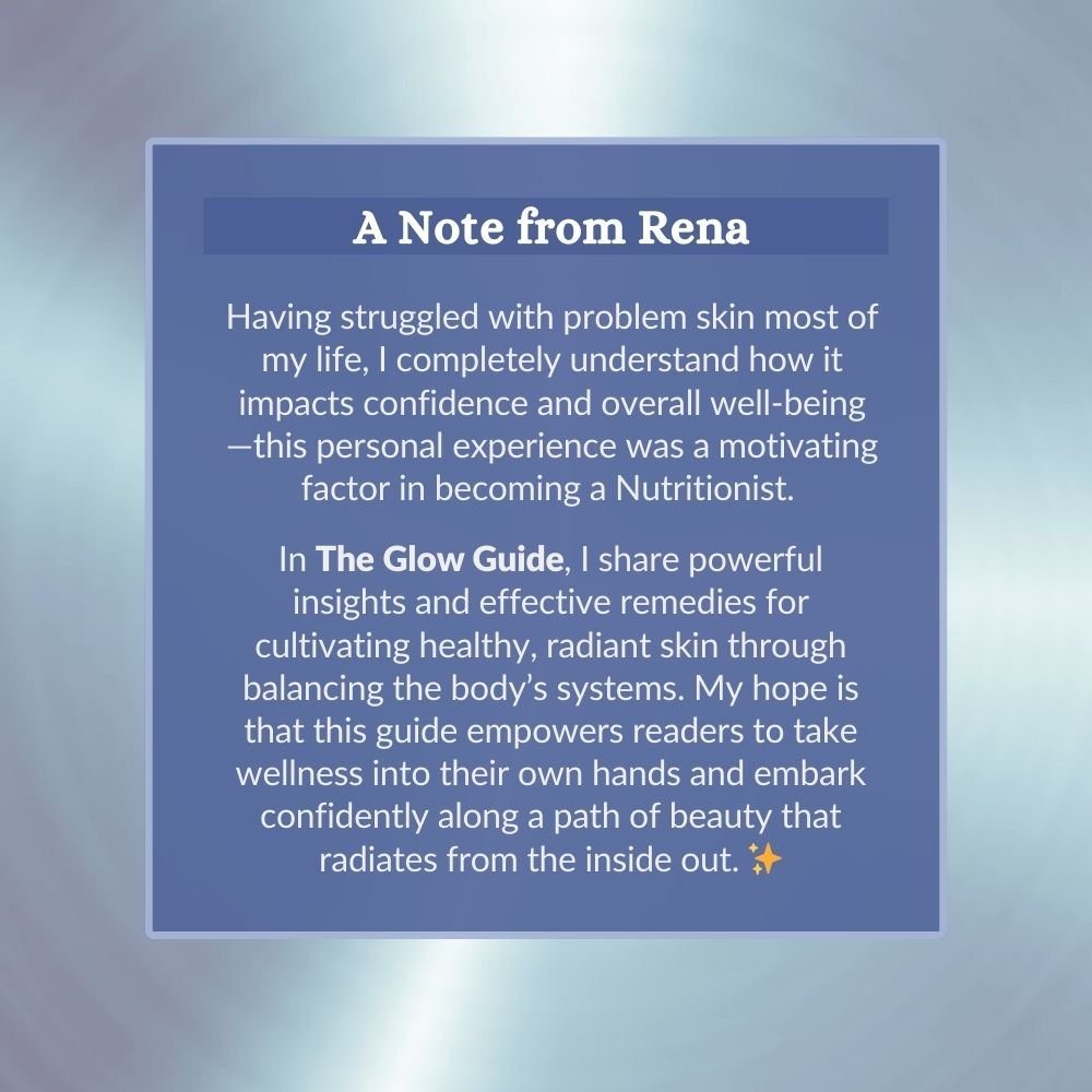 Rena Miller, Holistic Nutritionist, skin journey: How nutrition and herbal remedies transformed skin health naturally.