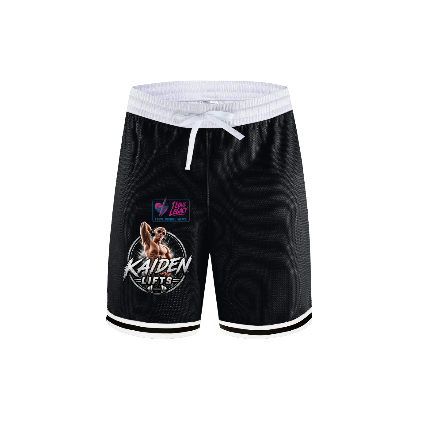 Kaiden Lifts Classic Stripe Trim Basketball Shorts
