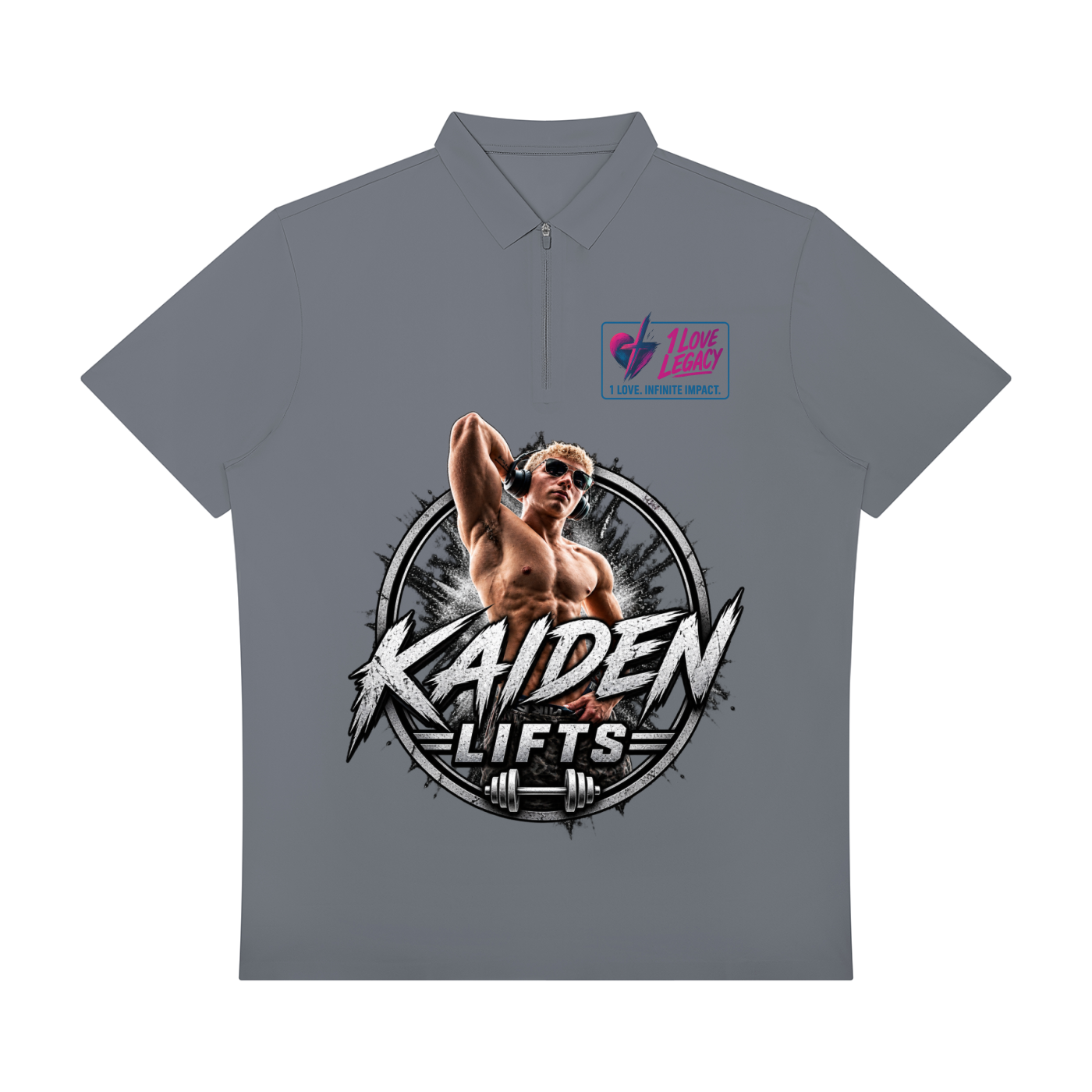 Kaiden Lifts Men's Quarter-Zip Performance Polo Shirt