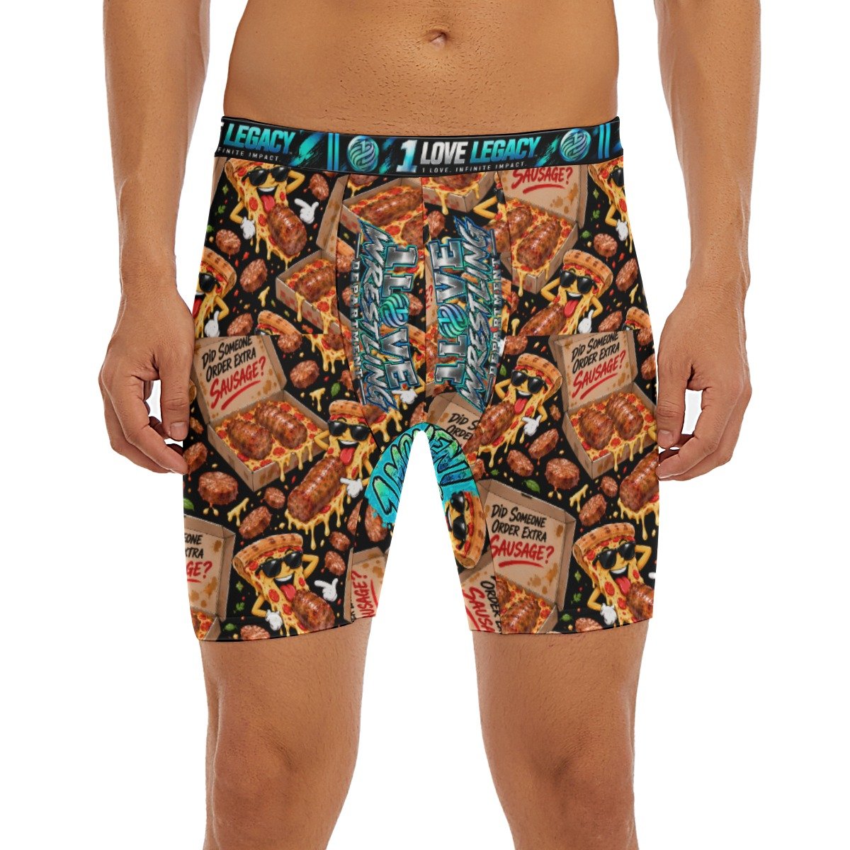 1LL Sausage Pizza Long Boxer Briefs