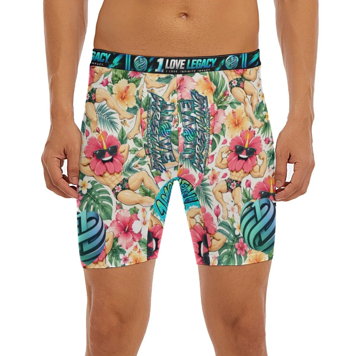 1LL Flowers Long Boxer Briefs