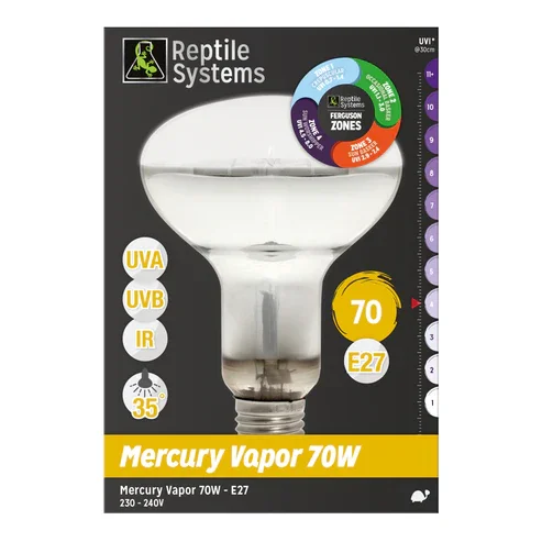 Reptile Systems Mercury-vapour D3 UV Basking Lamp 70W