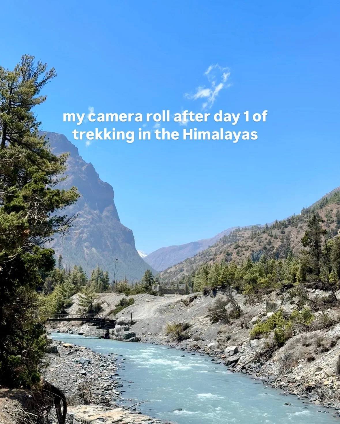 📍 Annapurna Circuit, Nepal 🇳🇵 

Chame - Upper Pisang 
🥾 14kms
🏔️ 3300m above sea level 

Day 1: complete

#treknepal #trekking #travelnepal #nepaltravel #annapurnacircuit #annapurna #himalayasnepal #himalayas