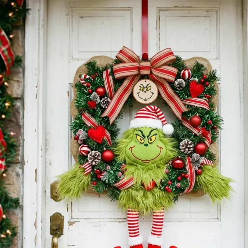 15 DIY Grinch Wreath Ideas for Whimsical Front Doors