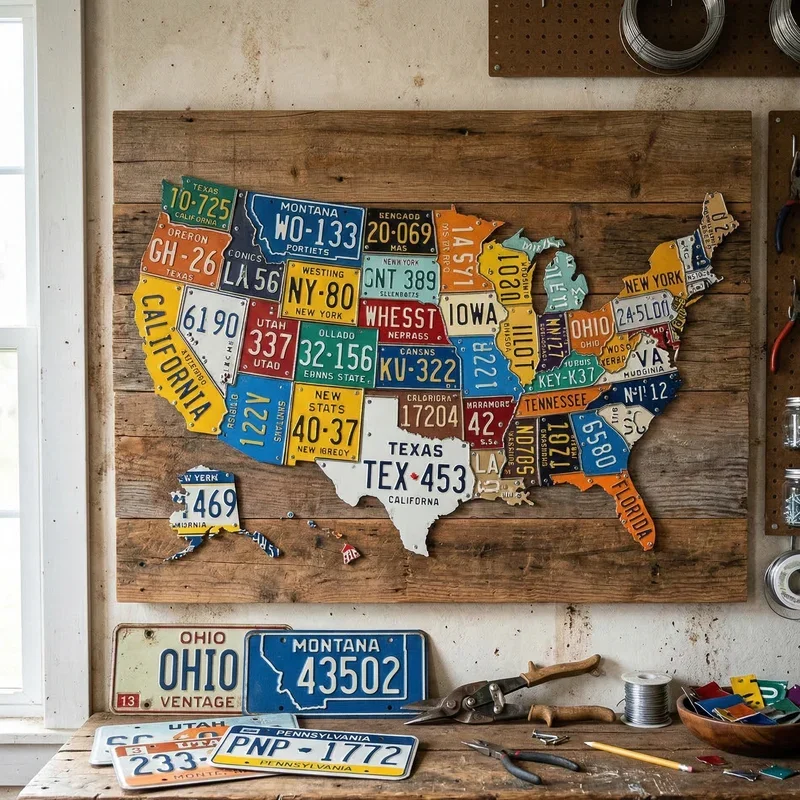 License Plate Craft Ideas