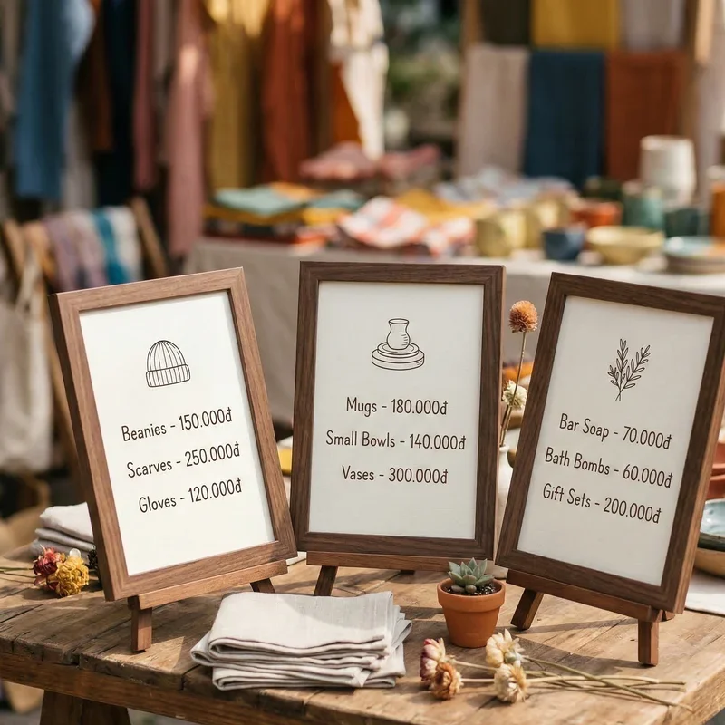 Craft Fair Price Display Ideas