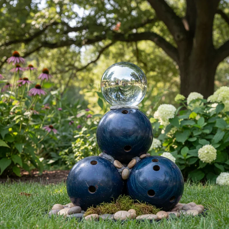 DIY Gazing Ball Stand Ideas