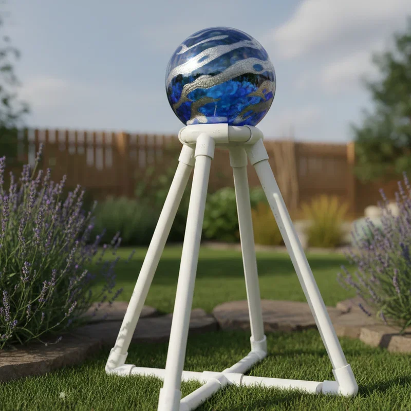 DIY Gazing Ball Stand Ideas