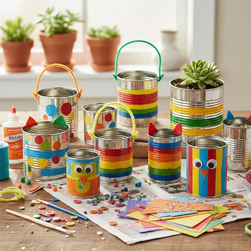 Creative Recycled Tin Can Craft Ideas