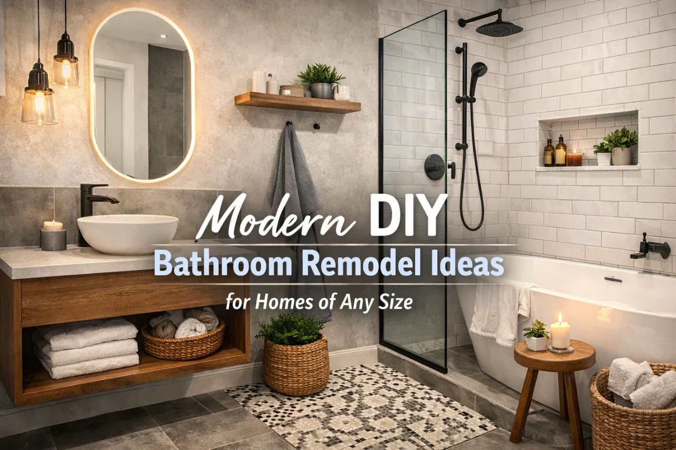 Modern DIY Bathroom Remodel Ideas for Homes of Any Size