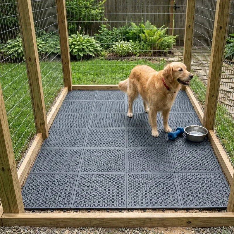 DIY Outdoor Dog Kennel Flooring Ideas