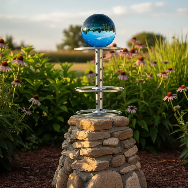 DIY Gazing Ball Stand Ideas