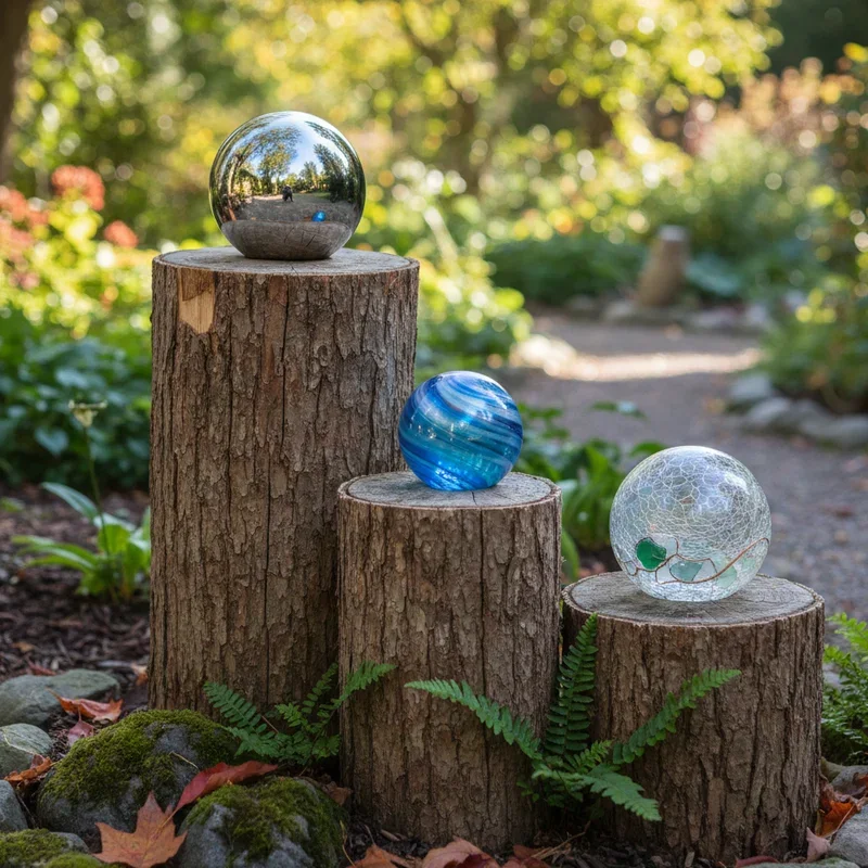DIY Gazing Ball Stand Ideas
