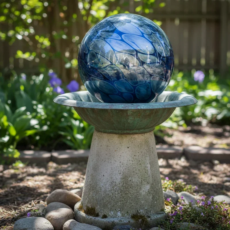 DIY Gazing Ball Stand Ideas