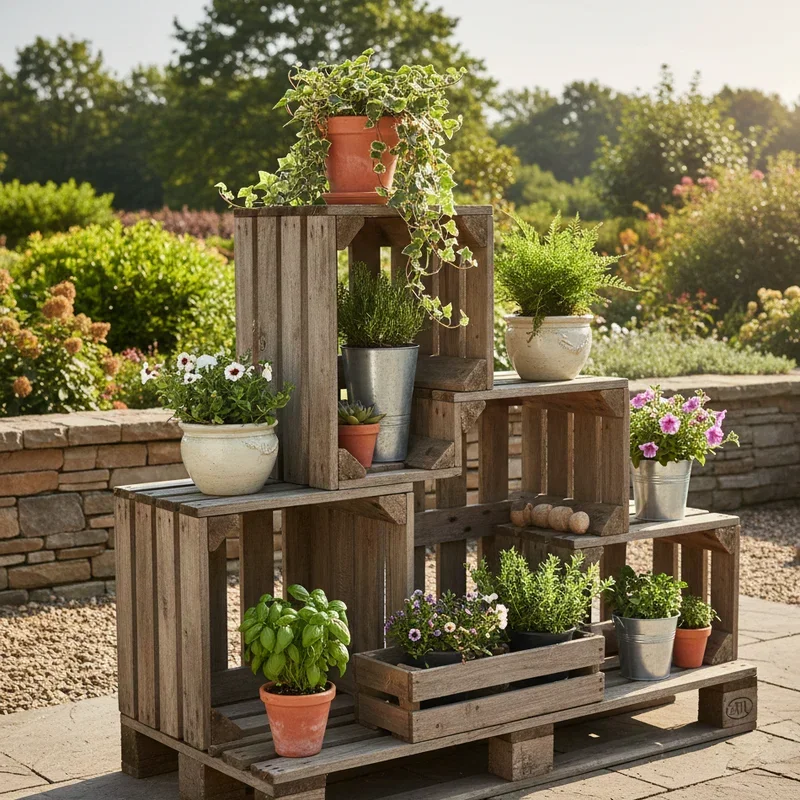 DIY Wood Outdoor Plant Stand Ideas