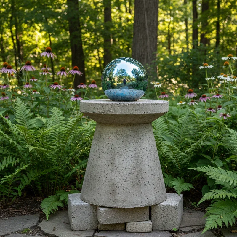 DIY Gazing Ball Stand Ideas