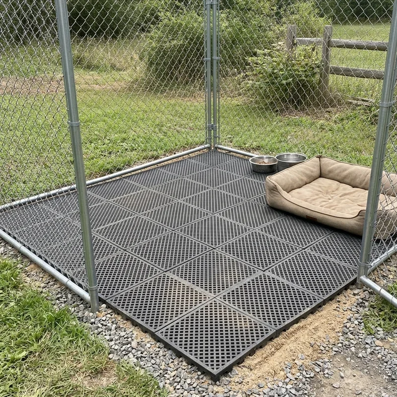 DIY Outdoor Dog Kennel Flooring Ideas