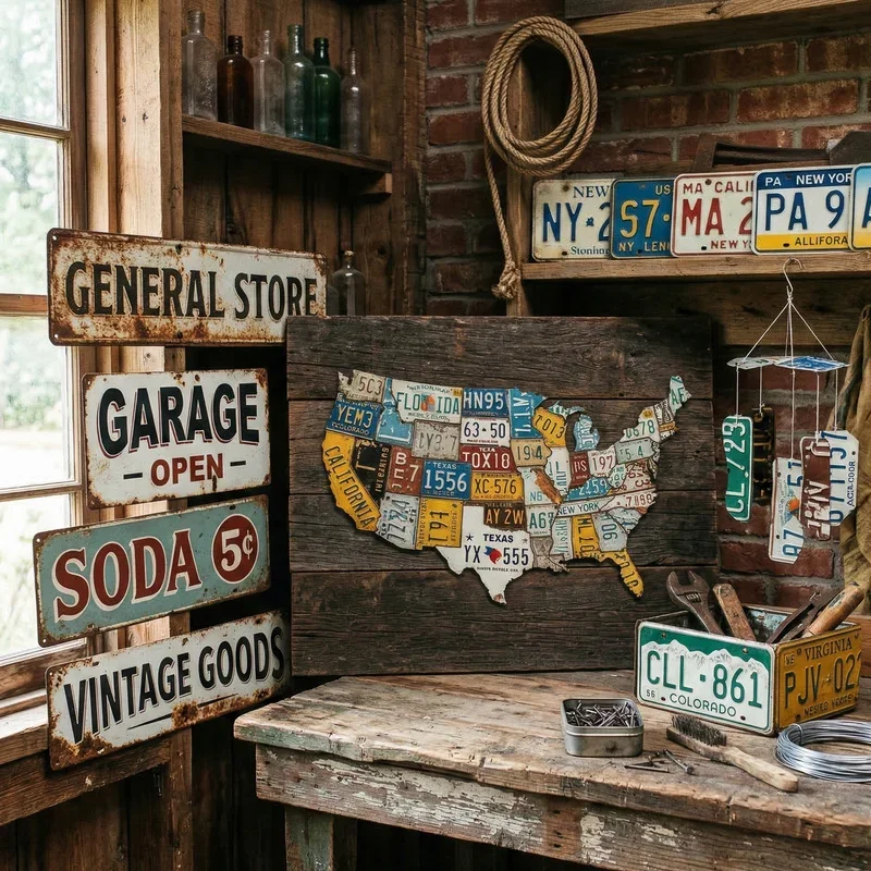 License Plate Craft Ideas