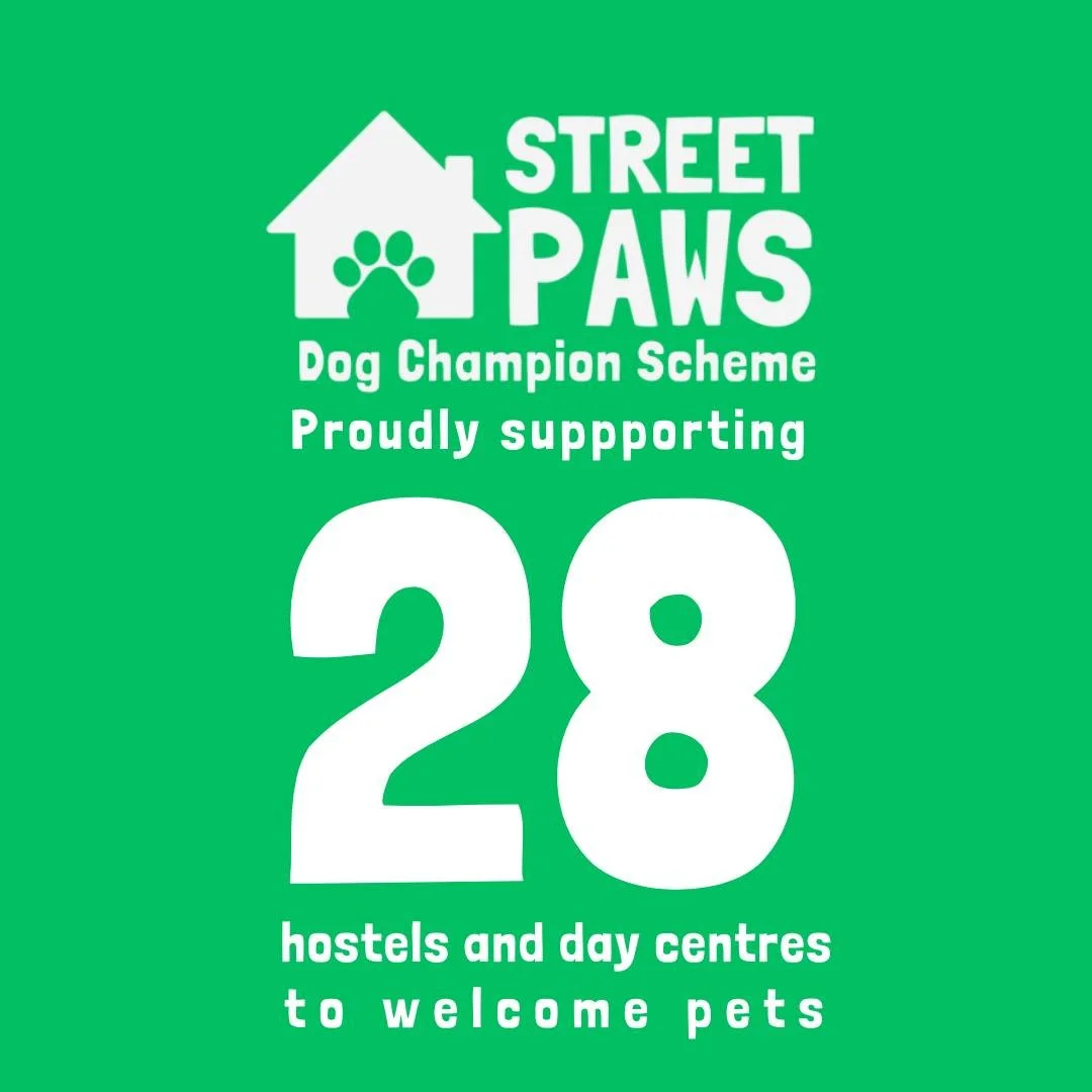 🏠🐾 Partnering for Pets and People 🐾🏠

Street Paws works with 28 hostels and day care centres across Northern England to make sure no one has to choose between a safe place to stay and their beloved pets.
Through training, resources, and veterinar