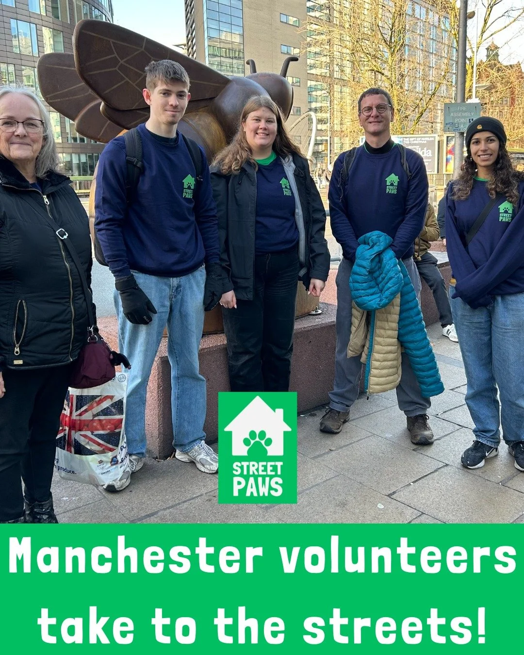 Our Volunteer Co-ordinator, Liz, has been working hard to launch a new outreach session in Manchester,  helping ensure people experiencing homelessness aren&rsquo;t left outside because they have a pet.

Each month, our dedicated volunteers will be o