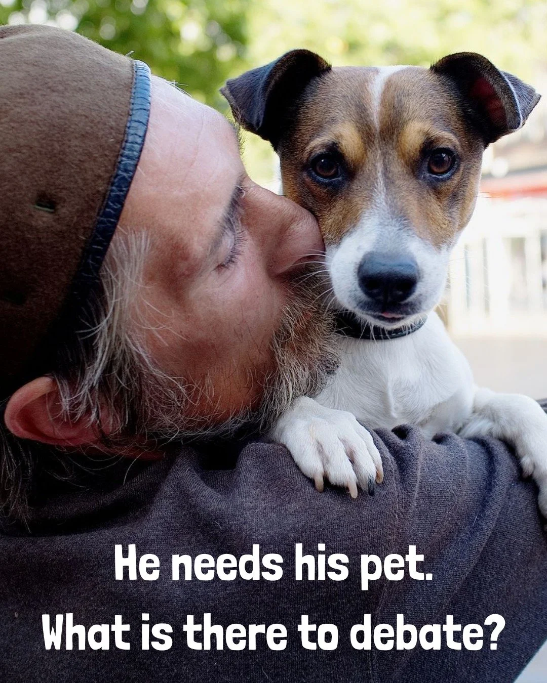 This week we were invited to take part in a debate: "Is it fair to ask a homeless person to give up their pet to get a home?" 

We were given less than 24 hours' notice and would have been up against a commentator known for provoking outrag