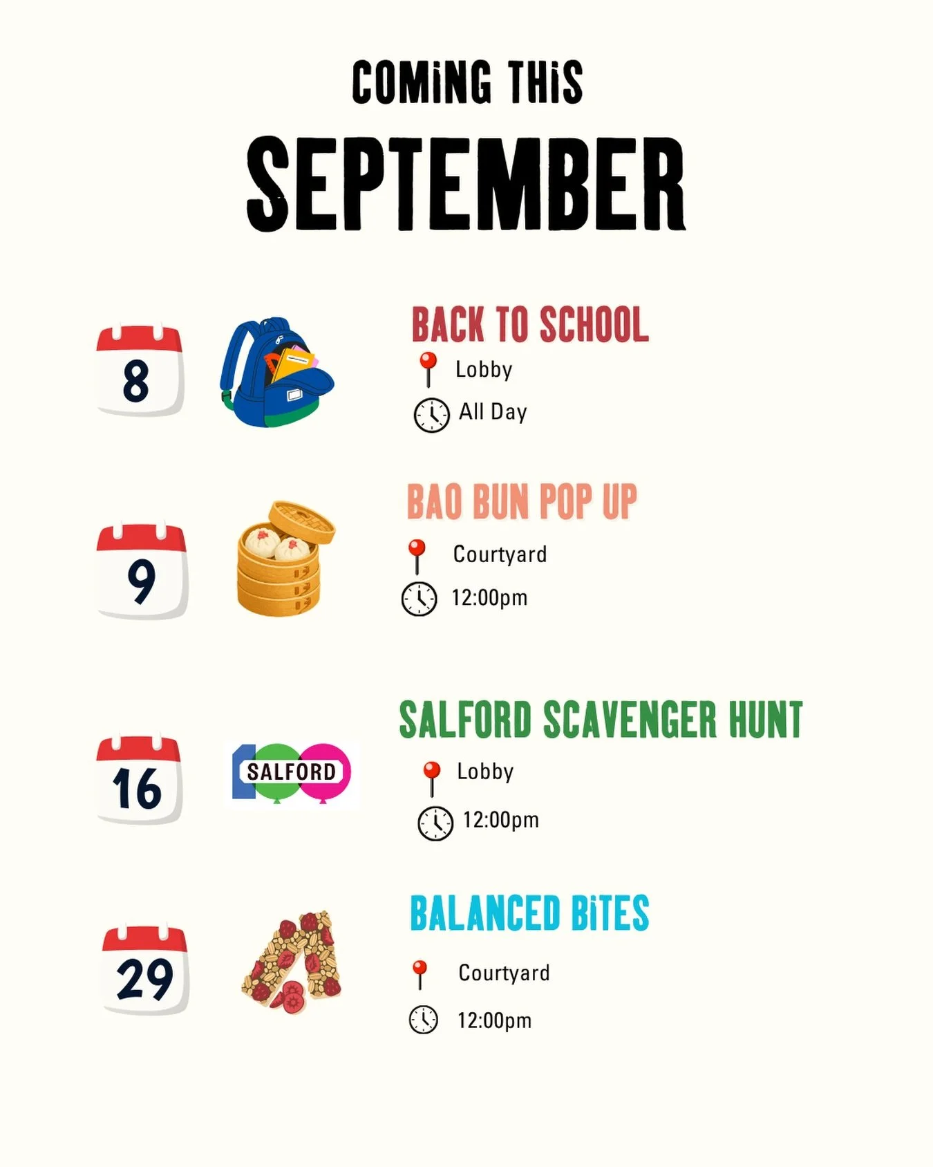 🌞 WHAT&rsquo;S ON THIS SEPTEMBER AT SOAPWORKS? 🌞

A new month means a new line-up of events, socials and community activities happening across the building! 💛

🎒 8 SEPTEMBER | BACK TO SCHOOL
Start the month with a little back-to-school fun! 📚✨
?