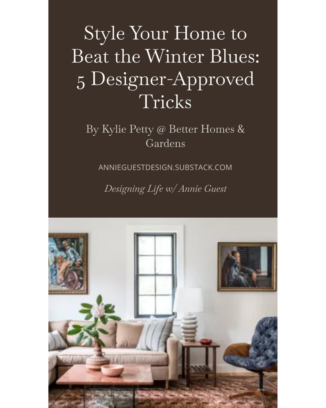 Living room with white walls and peaceful airy feel