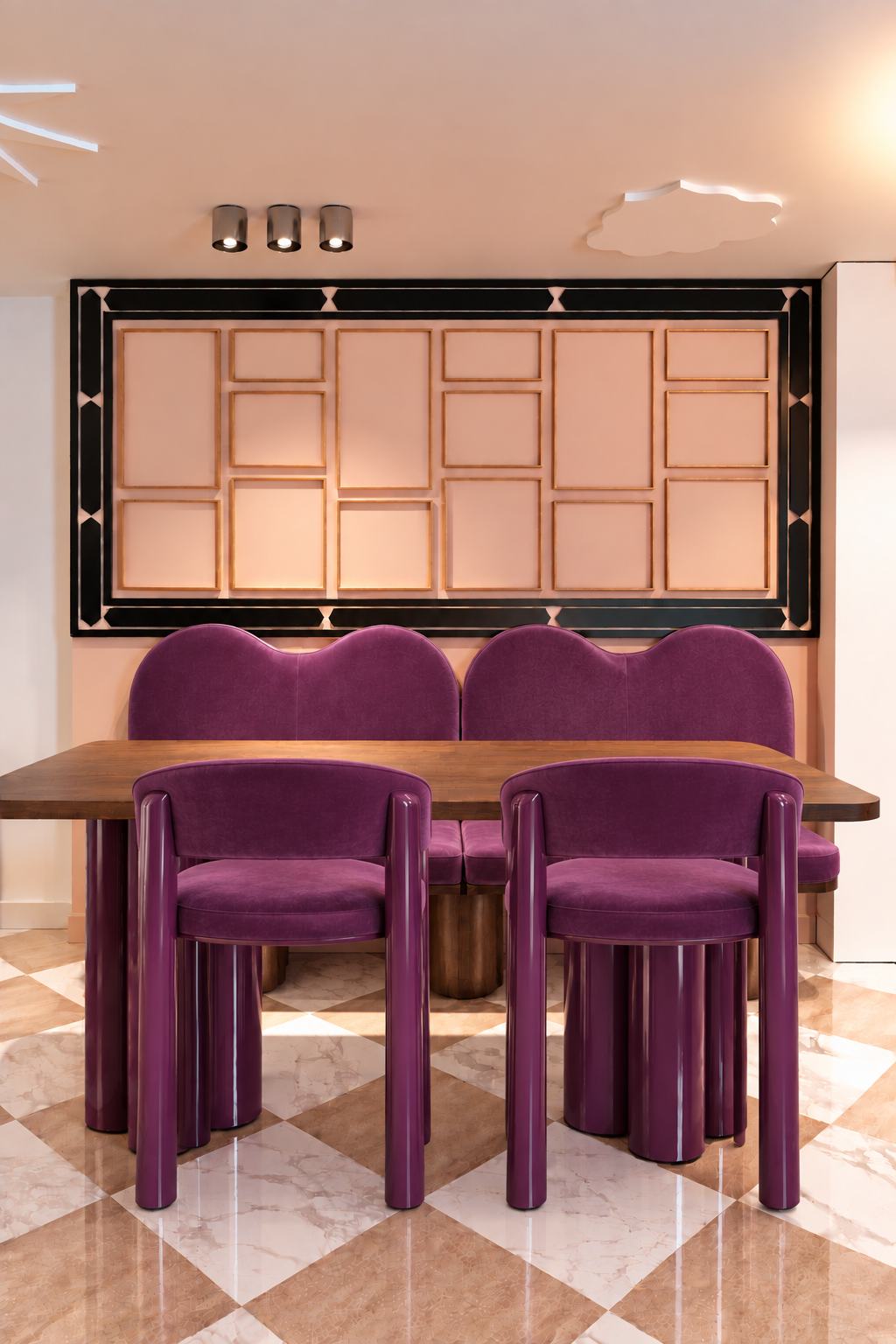 Nook repas luxueux prune et bois.png