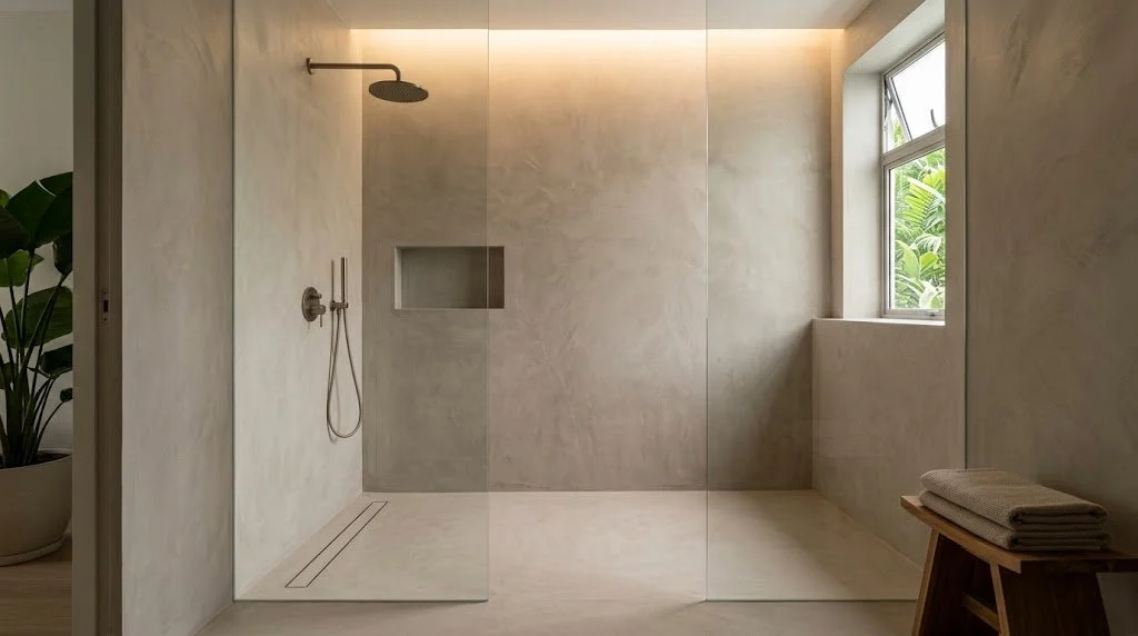 Seamless microcement wet area Singapore