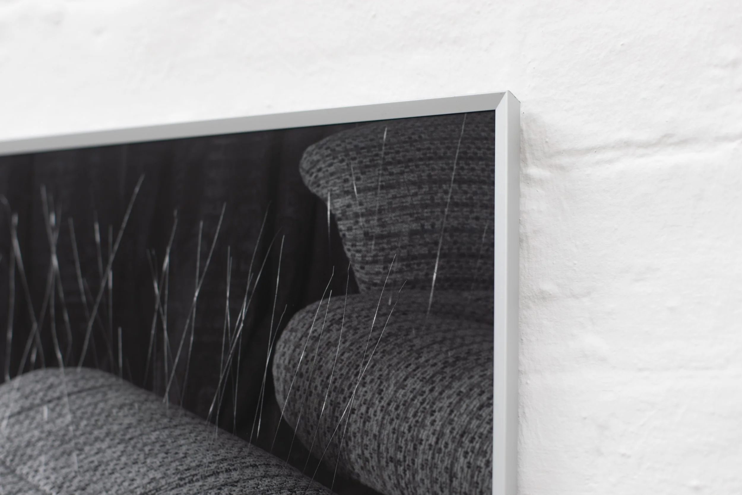 Detail of framed work. Framed inkjet print, 500 x 500mm. 120mm scan.