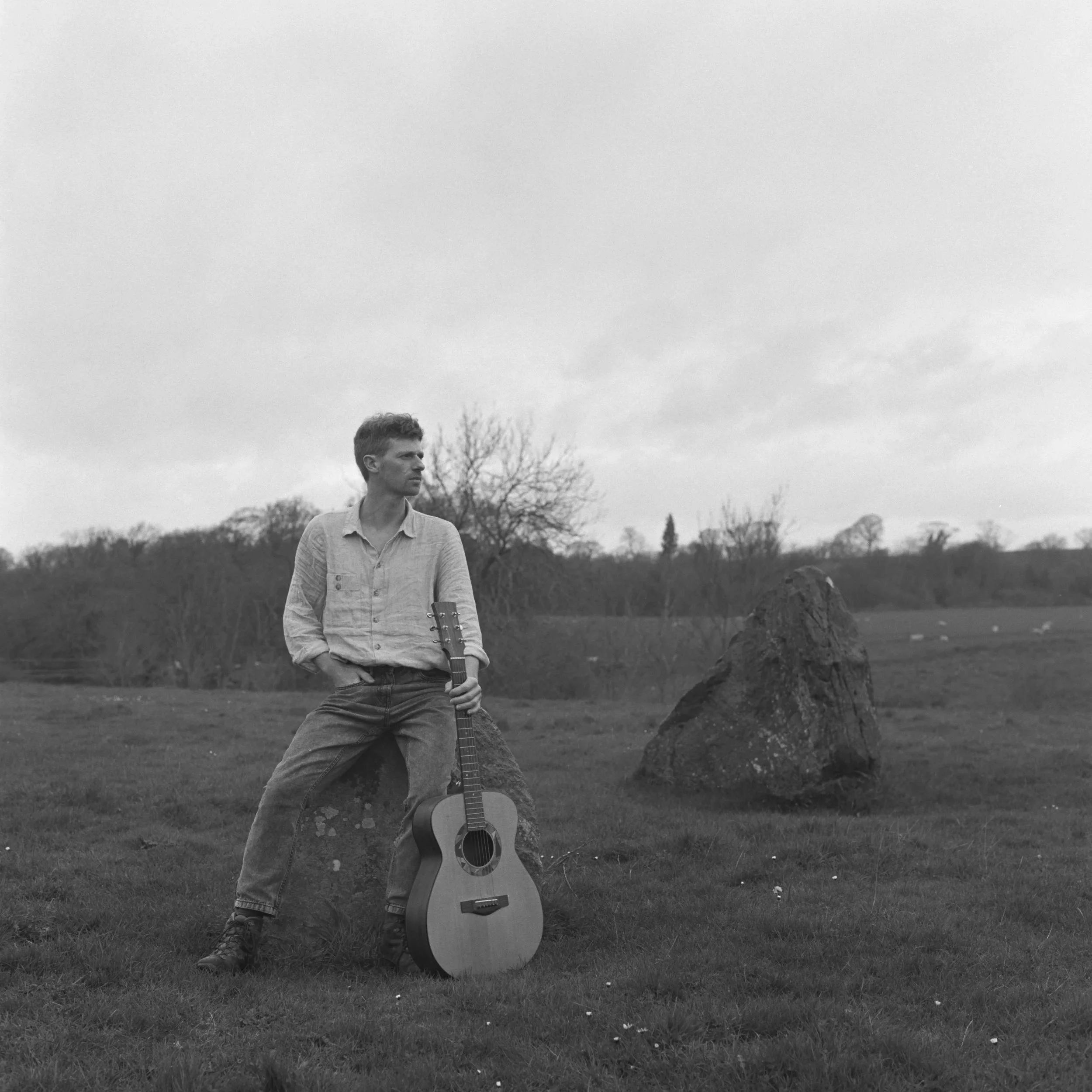 Promotional portrait. 120mm B&W film, digitally scanned.