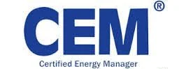 Certified Energy Manager logo for Dr Russell Layberry's CEM credential