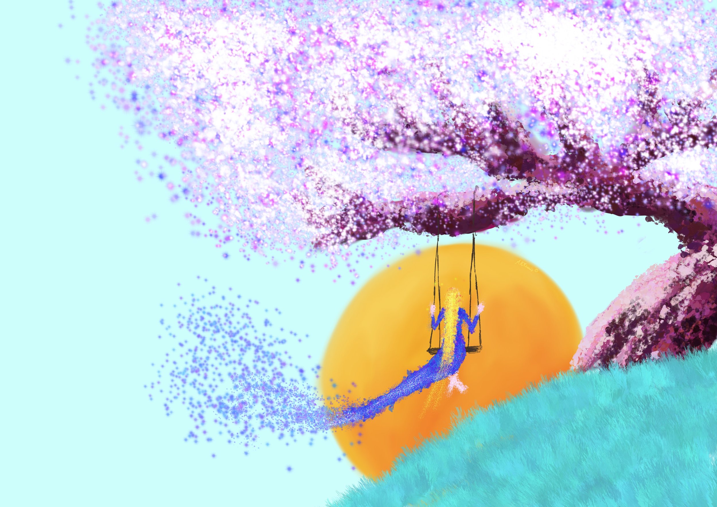 Girl On Tree