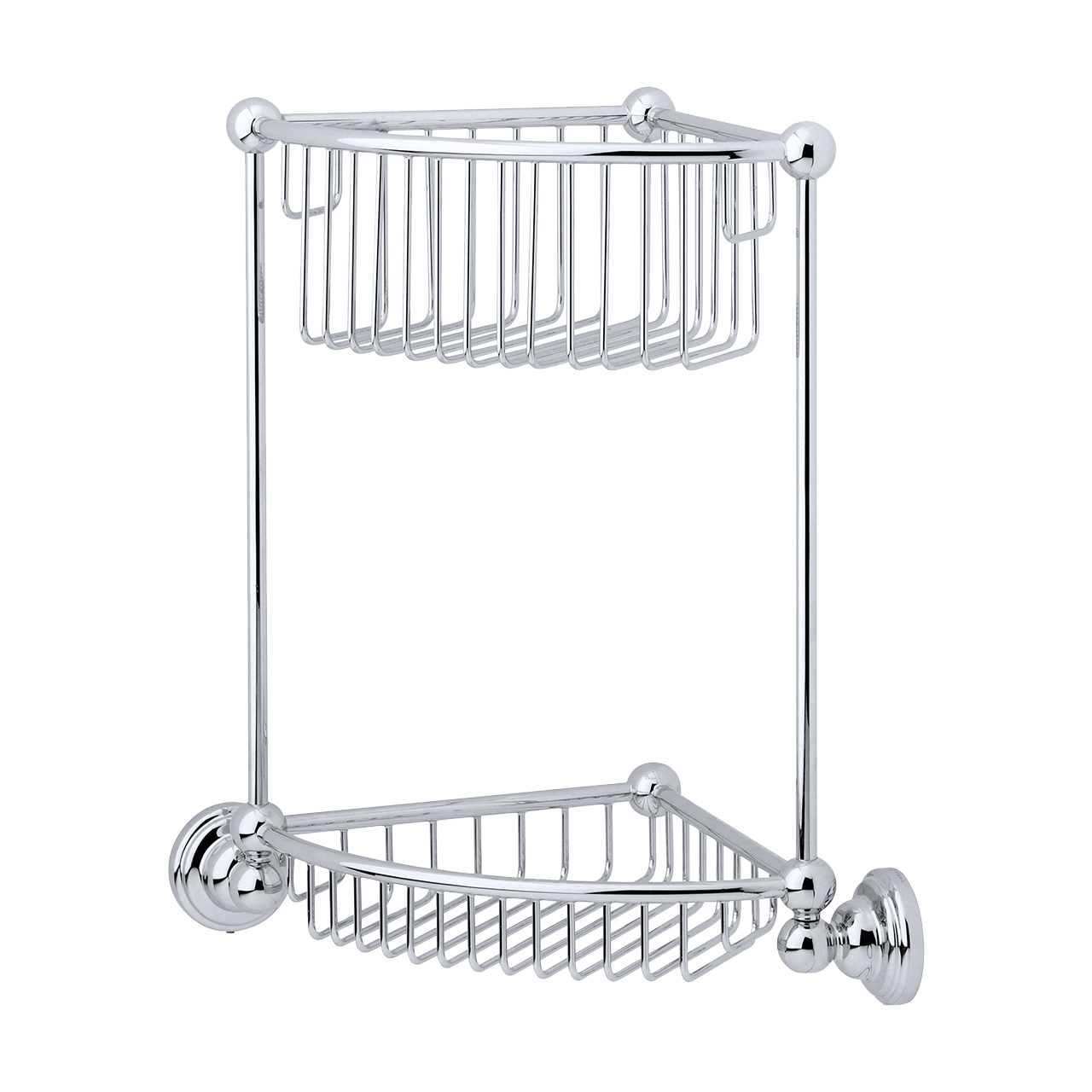 Perrin & Rowe Eck-Duschkorb PR6959, 2 Etagen, Grösse: 220 x 220 x 325mm