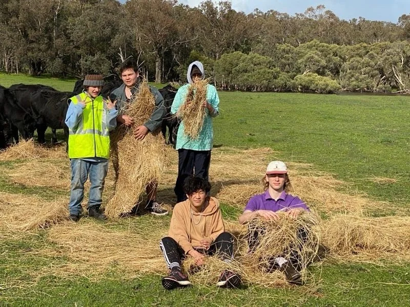 Local students embrace farming skills.