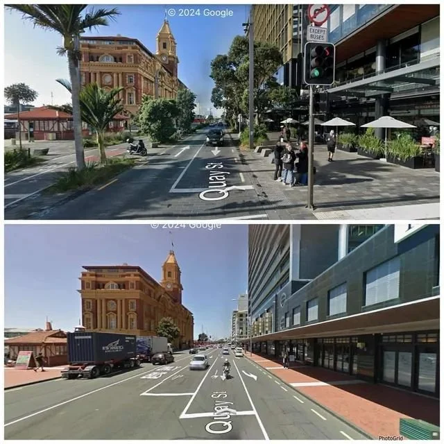 The Quay St “Greening" transformation.