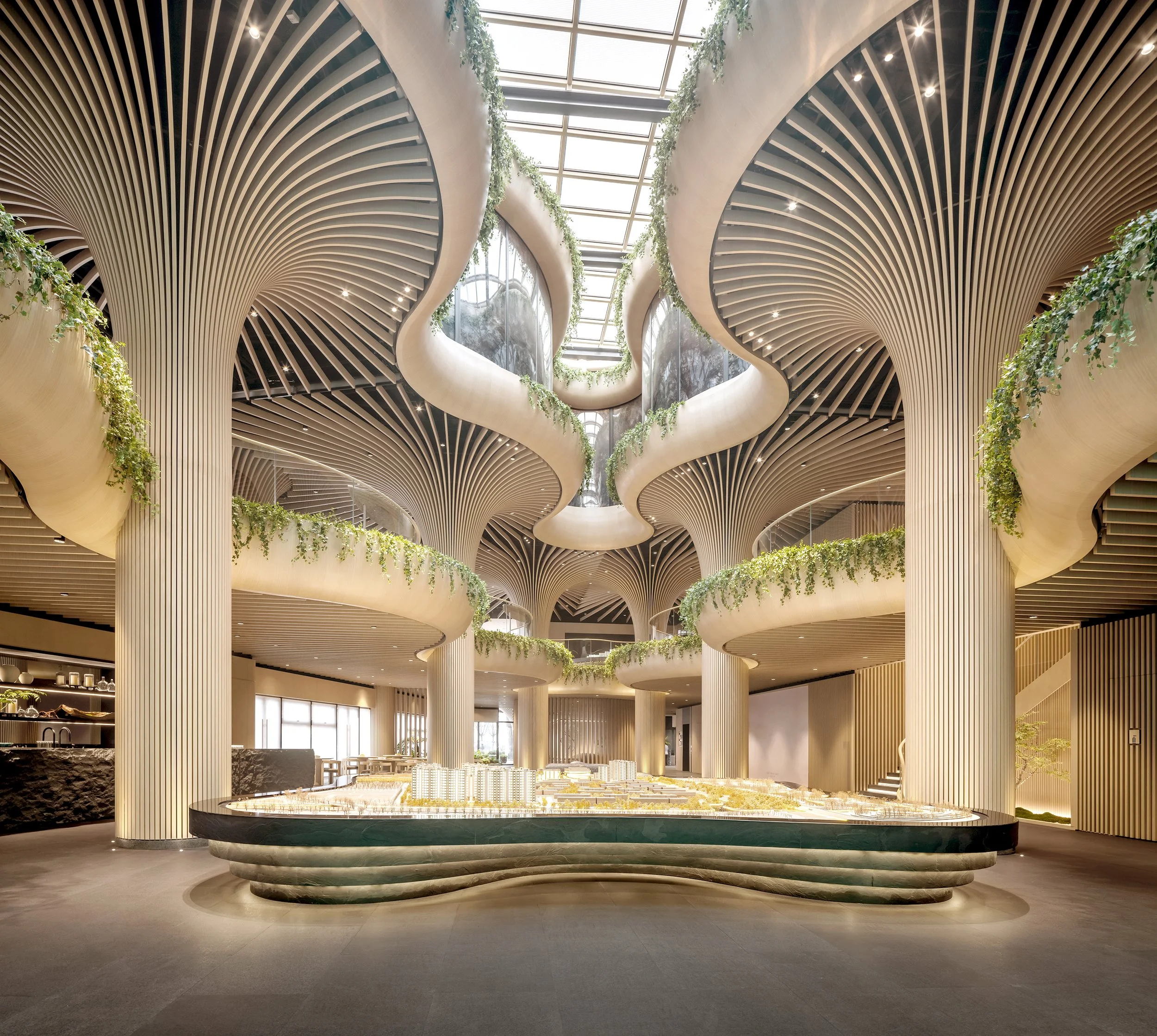 Solar Trees Marketplace interiors. Photo: ZY Architecture Photography.