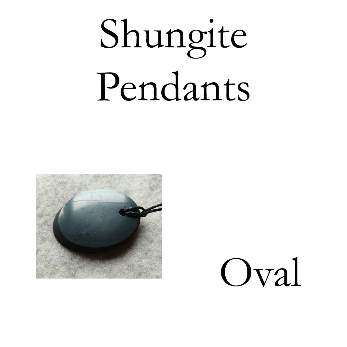 Shungite Pendant - Oval