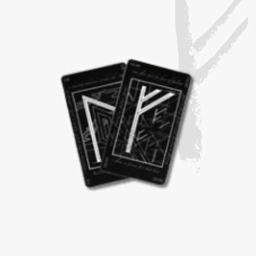 English Rune Cards (Black) - 33 cards