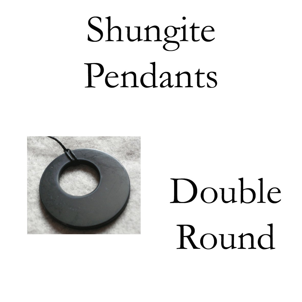 Shungite Pendant - Double Round