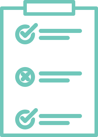 Clipboard with checklist and check marks