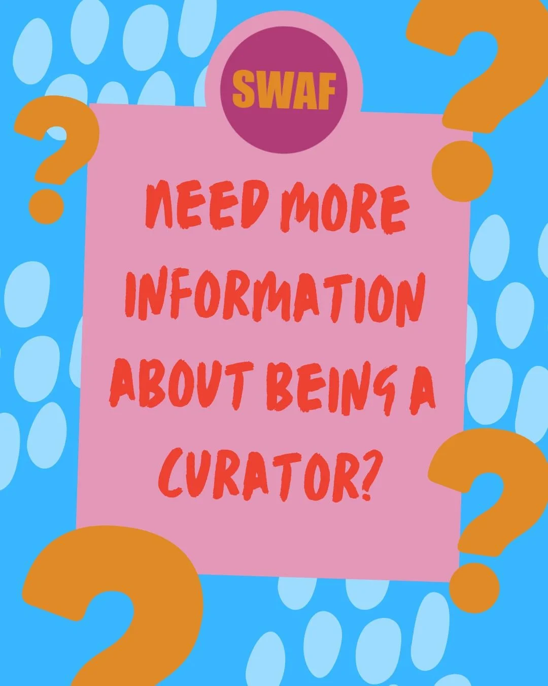 Kinda want to be a curator but unsure what it takes? Still trying to figure out if the vibes are right for you? 

We&rsquo;ll be hosting an informal drop in session for all of your questions, concerns and queries so that you can get a clear idea of w