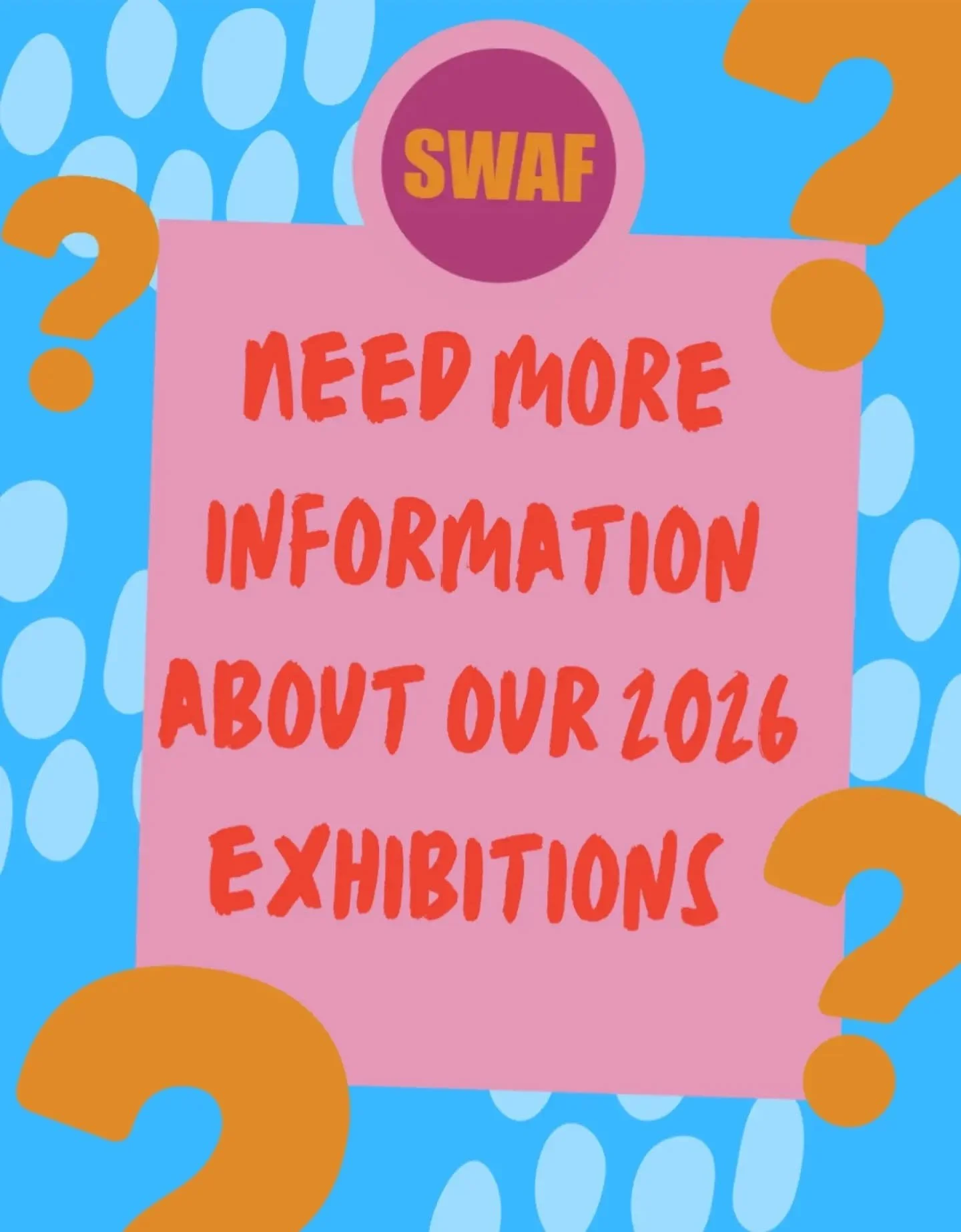 We have 16 exhibitions for  SWAF26 with over 200 artists local and international #SWAF 

15th -28th June 26 

You will find 14 exhibitions under one roof , 
We have something for everyone, art installations workshops, art and dance at :

19 Canal wal
