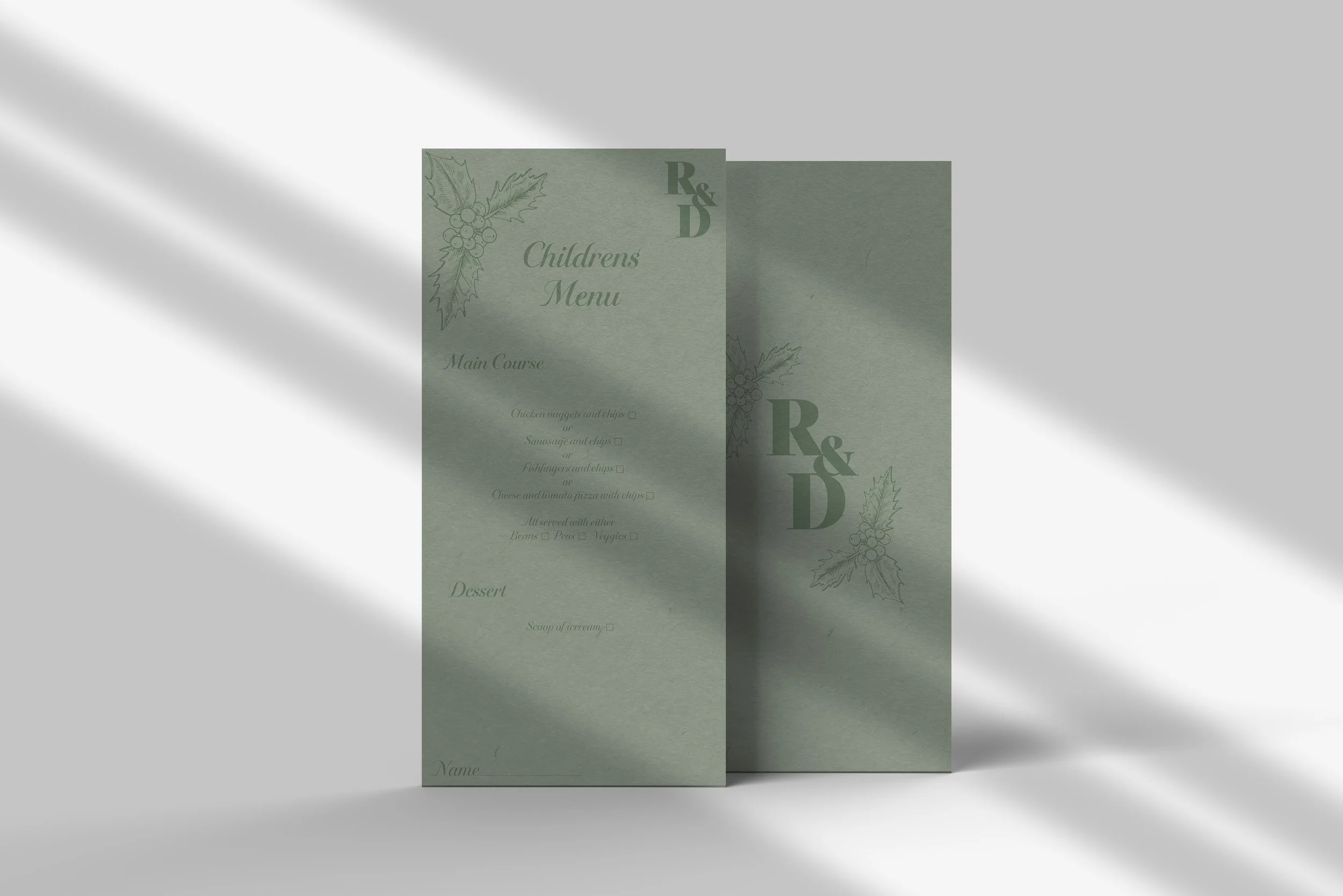 Menu design – £20