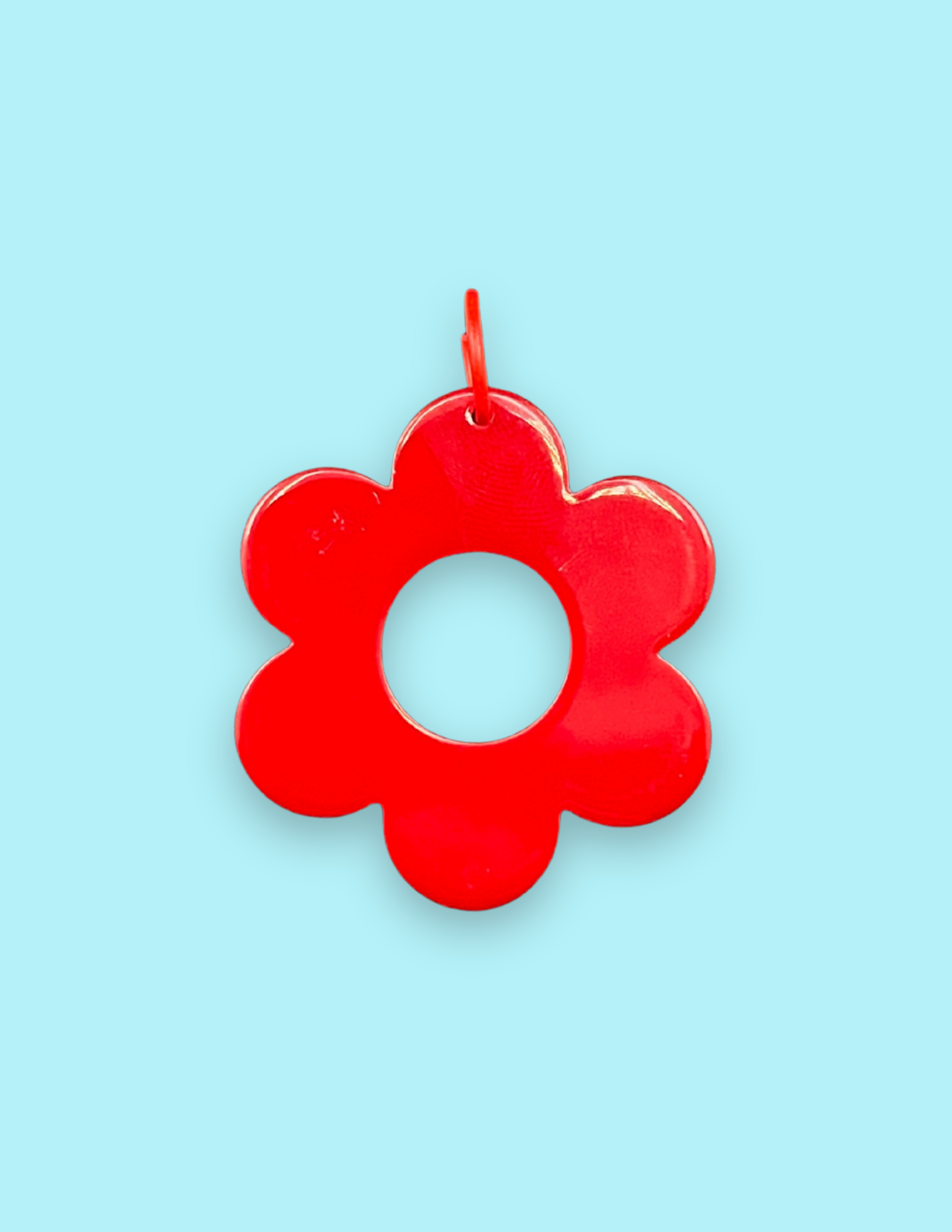 Red Daisy Charm