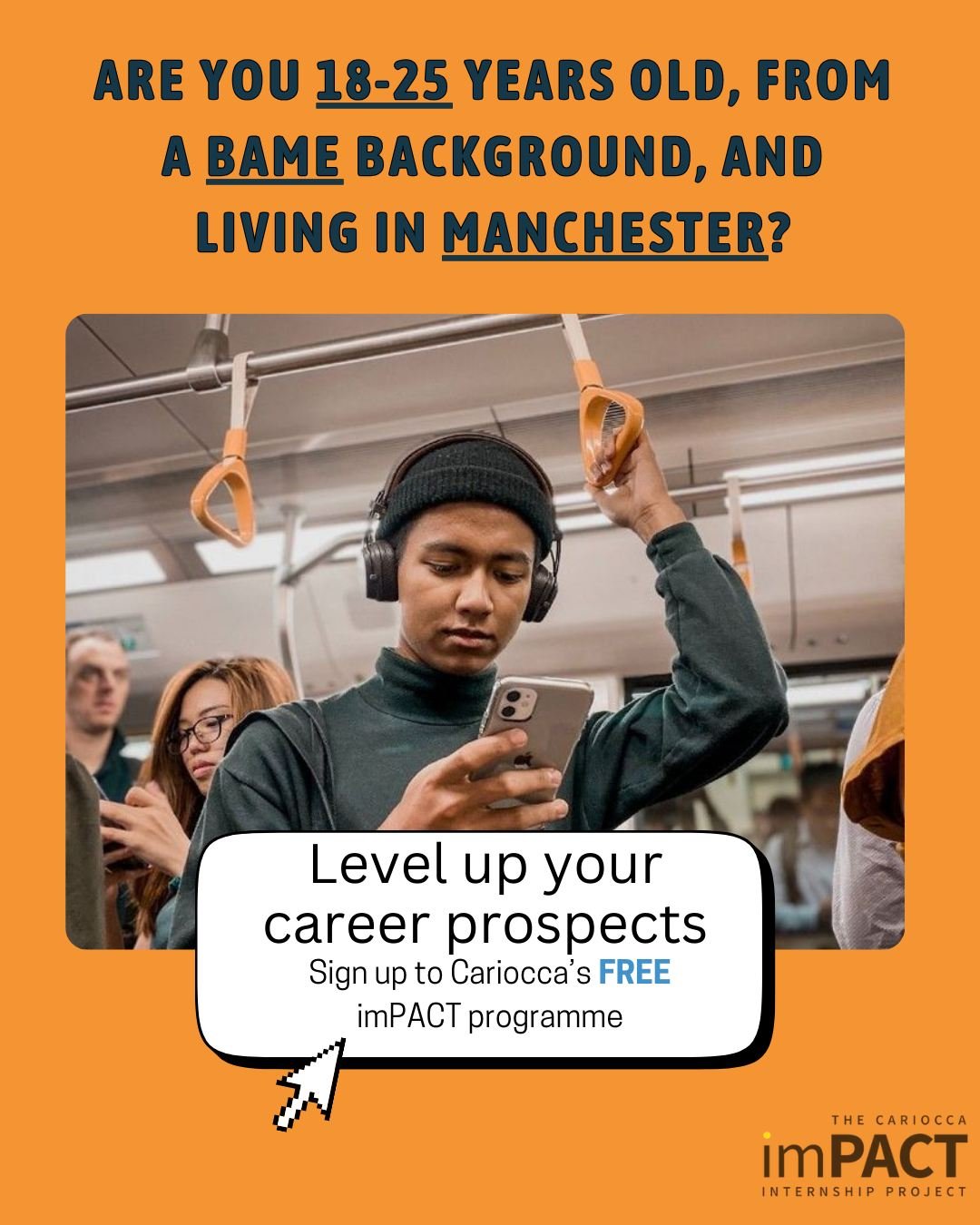This is the final week for imPACT
applications! To still be considered for a place on the
programme, click the link in our bio to apply as soon as
possible.

Cariocca Enterprise's imPACT programme aims to...
⭐Provide young BAME people in Greater Manc