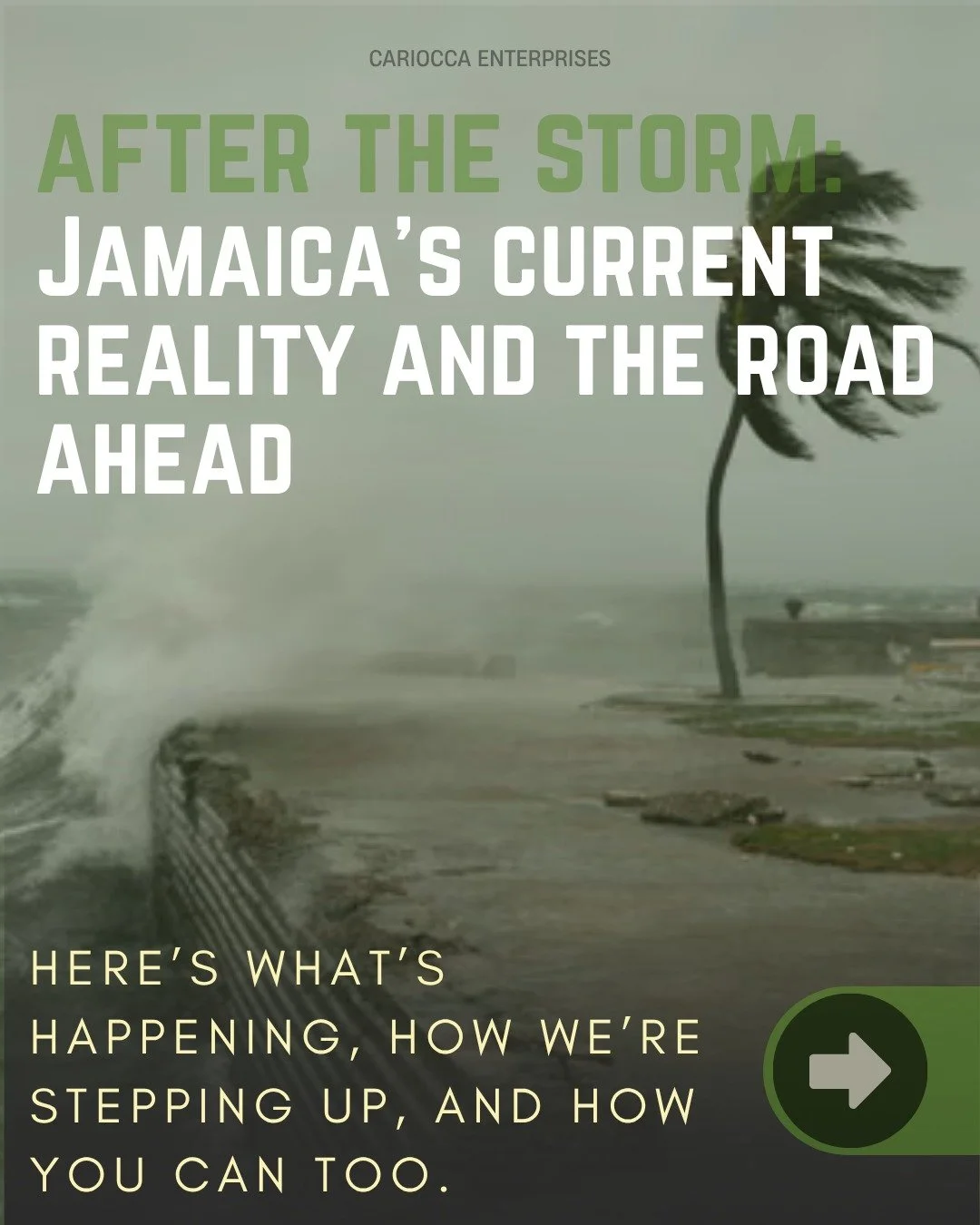 After Storm Melissa, the real work begins.

Jamaica is rebuilding, and as a company built on Jamaican roots, Cariocca Enterprises is standing with our people through action and care.

We&rsquo;ve pledged &pound;10,000 toward relief efforts, joined fo