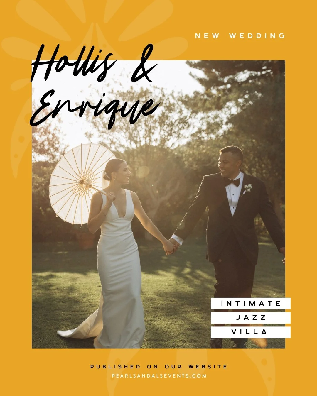 Hollis &amp; Enrique 🤍

An intimate destination wedding where every detail was centred around connection, great food and unforgettable moments.

Surrounded by just 29 of their closest family and friends, Hollis &amp; Enrique celebrated their love at